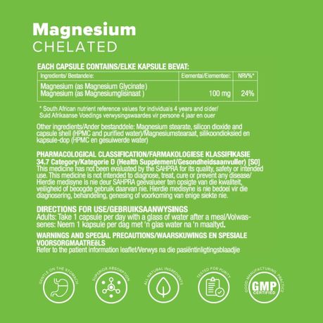 VITATECH Magnesium Glycinate 30 Veggie Capsules