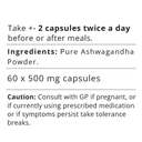 Ashwagandha Capsules (100% Pure & Highest Quality)