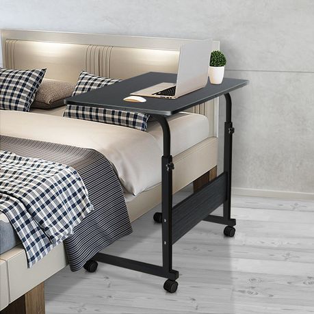 Adjustable Height Mobile Computer Desk Table & Beside Table Stand