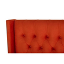 Diamond Pleated Wing-Back Velvet Headboard - (145cm)