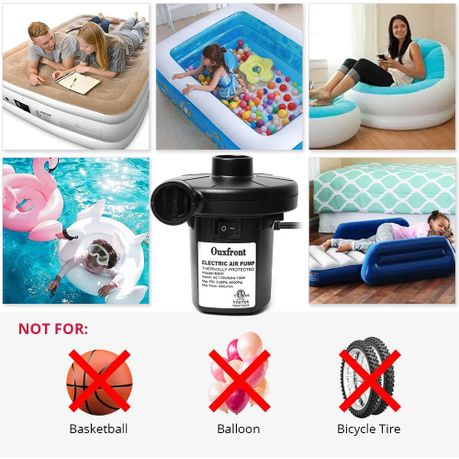 AC Electric Air Pump with 3 Attachable Nozzles