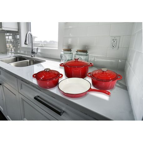 Dutch Pot Cookware Set Cast Iron - 7 Piece