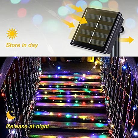 String Lights Fairy Lights Outdoor Solar -100 LED Bulbs Christmas Lights x3