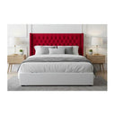 Diamond Pleated Wing-Back Velvet Headboard - (145cm)