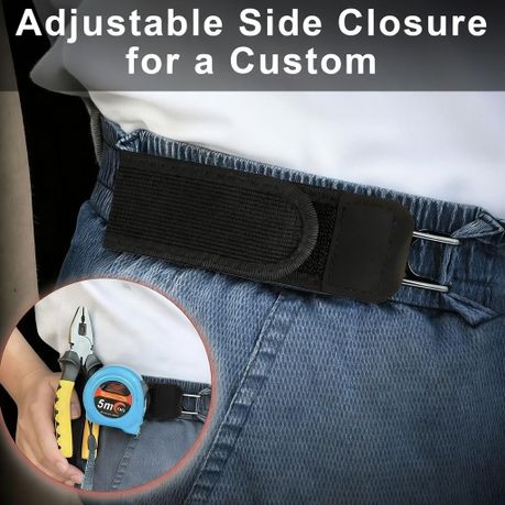 4 Pieces Buckle less Belt For Men, Tactical Metal Hook Elastic Belt