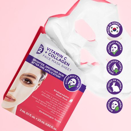 Skin Republic 2 Step Brightening Vitamin C + Collagen Face Mask