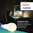 Aurora Emergency LED Light Bulb E27 | Rechargeable Backup 2 Pack - image 2