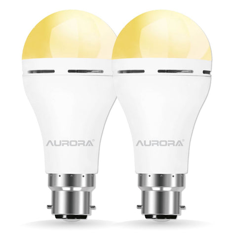 Aurora Emergency LED Light Bulb B22 | Rechargeable Backup 2 Pack - image 1