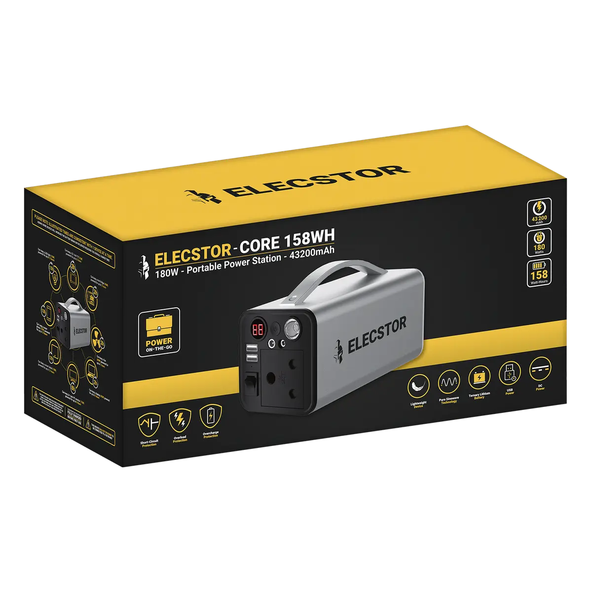 Elecstor CORE 180W Power Station 43 200mAh -158WH - image 4