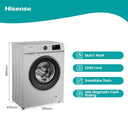 Hisense 6kg Front Load Washer Silver WFVC6010S - image 2