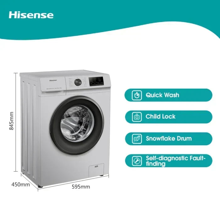Hisense 6kg Front Load Washer Silver WFVC6010S - image 2