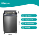 Hisense 18kg Titanium Top Loader WTY1802T - image 3