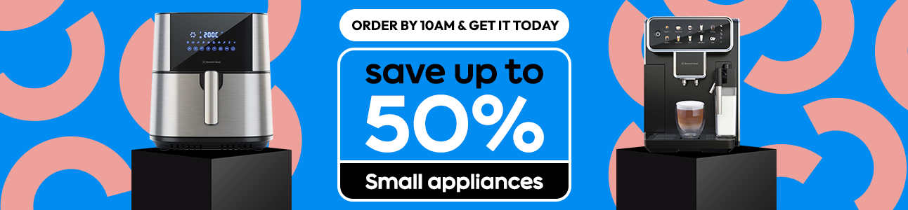 Small appliances. Save up to 50%.