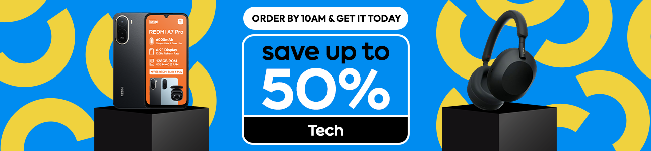Tech. Save up to 50%.
